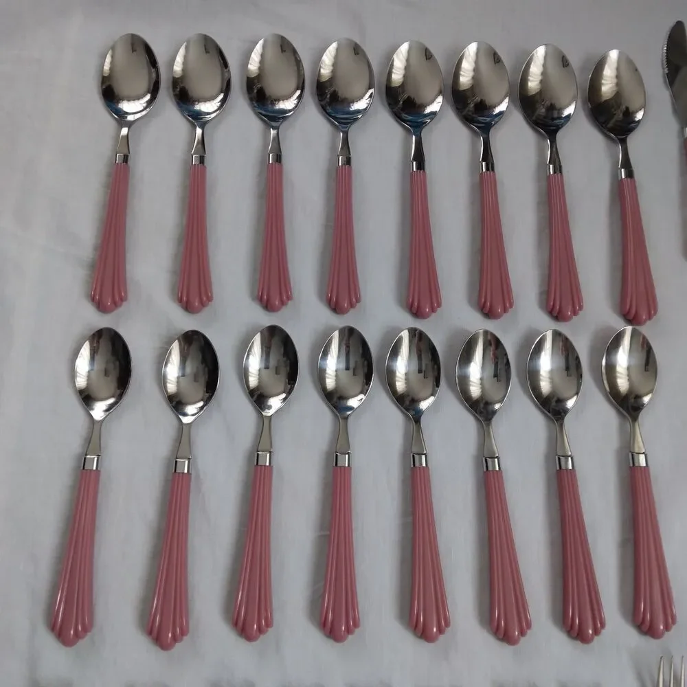 Vintage Regent Sheffield Feeling Festive Stainless Pink Mauve Cottagecore 40 Pcs